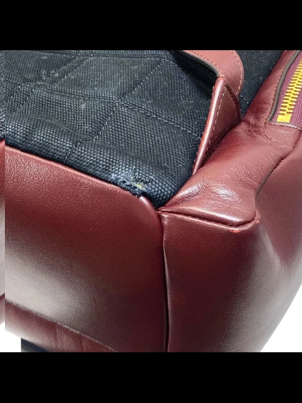 Mulberry Leather Backpack in Burgundy